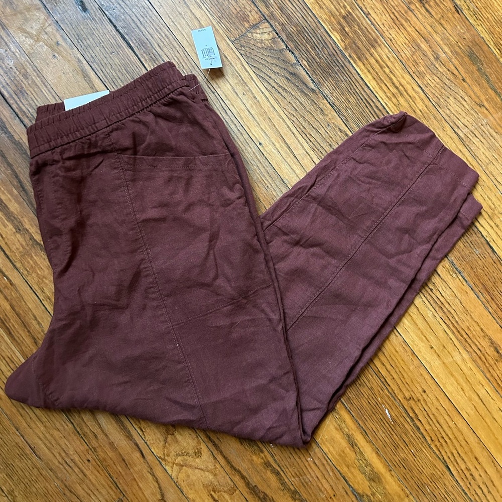 Copper Brown Linen Old Navy Pants in Size L